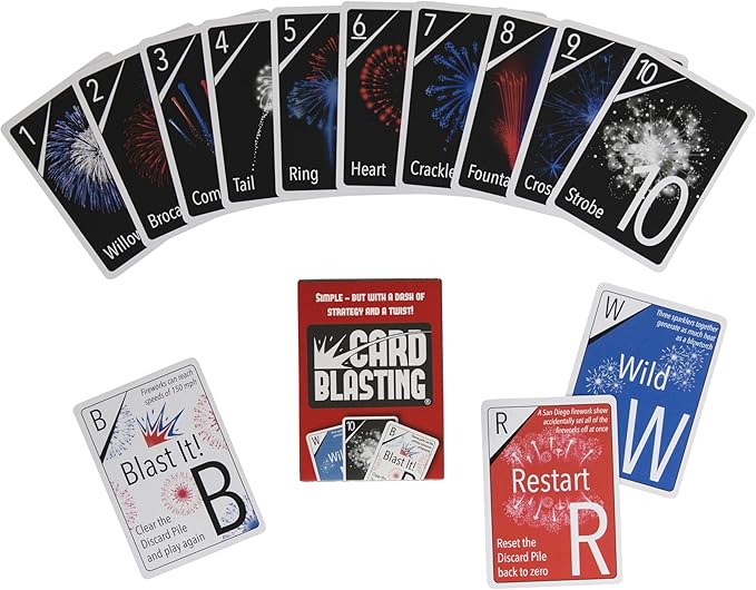 Card Blasting: Card Games for Families | Ages 8+ | 4th of July Theme