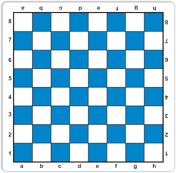 WE Games Mousepad Chess Board 20 in. Blue Color with Classic Design – Premium Tournament Chess Mat, Perfect Travel Chess Board for Adults