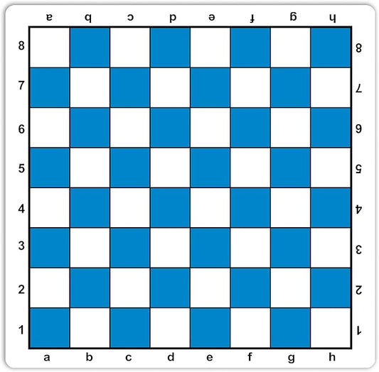 WE Games Mousepad Chess Board 20 in. Blue Color with Classic Design – Premium Tournament Chess Mat, Perfect Travel Chess Board for Adults