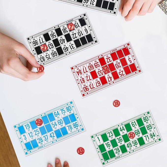 Lotto Game, Bingo Cards Set Russian Bingo Board Game Set of Wooden Barrels Cards Bingo Game Chips