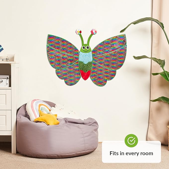 Sensory Wall Panel | Sequin Busy Board for Sensory Room and Daycare | Montessori Toys and Activity | Autism Mats and Squares for Toddlers and Kids