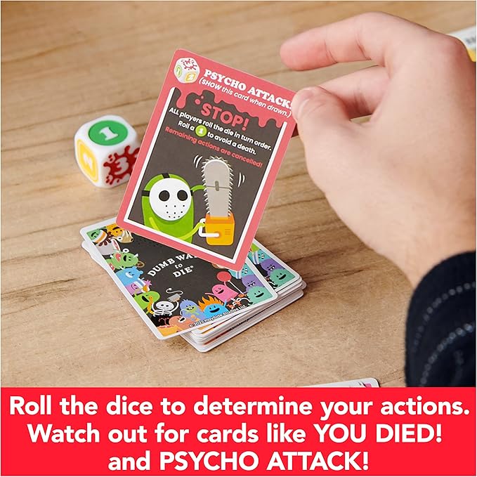 Spin Master Games, Dumb Ways to Die, The Viral Meme Card Game from YouTube and TikTok, Survival Strategy Fun, 2-5 Players, for Ages 12 & Up