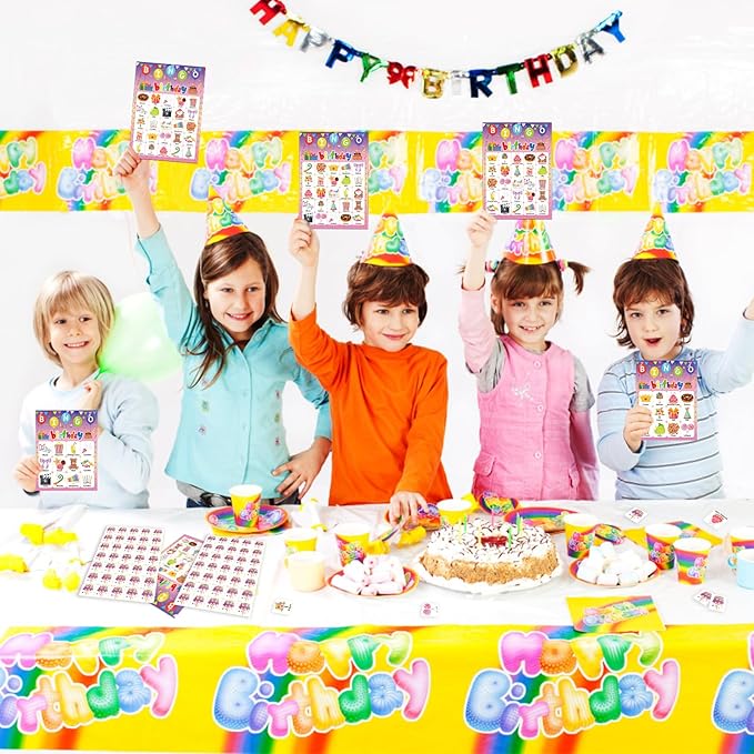 Birthday Bingo Game, 24 Players Birthday Party Bingo Games Birthday Bingo Cards Happy Birthday Bingo Game Cards for Adults Home School Classroom Activities Family Birthday Party Supplies