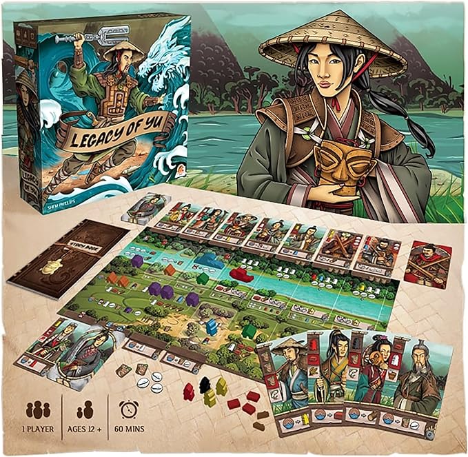 Renegade Game Studios: Legacy of Yu - Solo Campaign Style Board Game, Set in Ancient China, Garphill Games, Renegade, Ages 14+, 1 Player