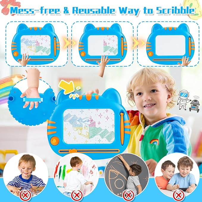 Magnetic Drawing Doodle Board for Toddler 1-3,Toddler Toys for 1 2 3 Year Old Boys Girls,Learning Educational Baby Kids Toys for Boys and Girls 18 Months,Toddler Boy Girl Toys Christmas Birthday Gifts