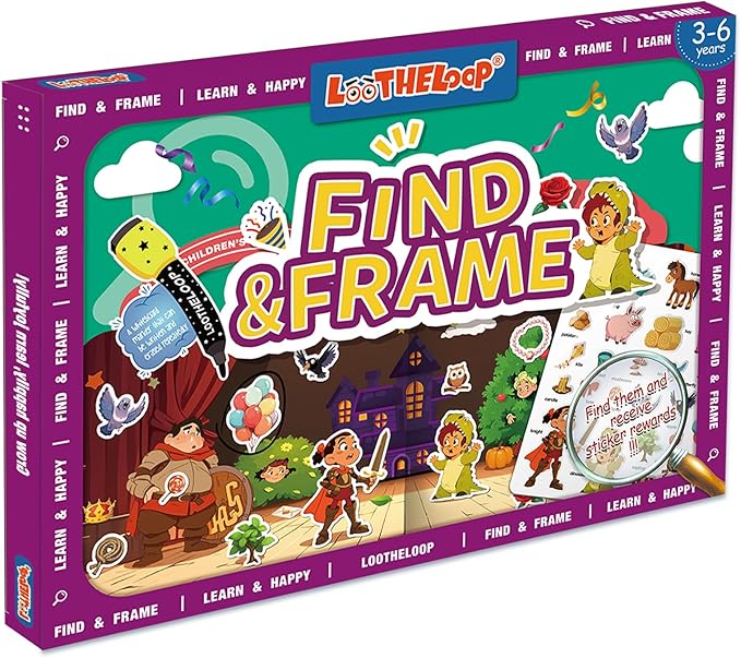 Reusable Search Game and Find Sticker Books for Kids 3-5, Educational Preschool Learning Car Road Trip Airplane Activities for Toddlers Travel Toys 2-4 Year Old, Christmas Birthday Gift for Boys Girls