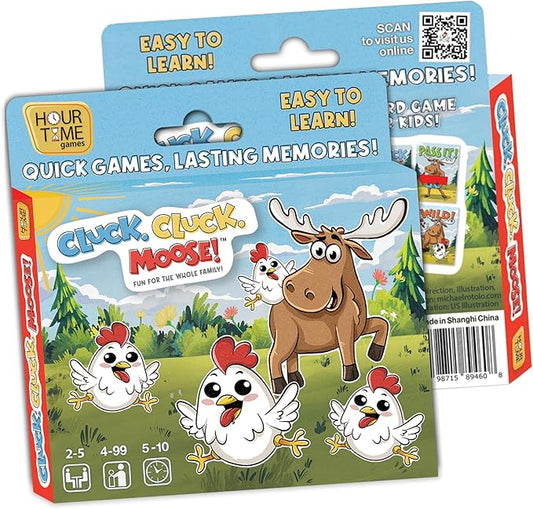 Cluck Cluck Moose – Hilarious Animal-Themed Card Game for a Fun Family Game Night, Easter Games for Family Reunion Gift Ideas, & Easter Basket Party Stuffers for Ages 4+