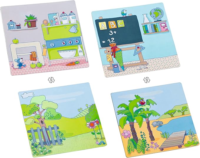 HABA Dress-Up Doll Magnetic Game Box & Magnetic Puzzle for Toddlers, Travel-Friendly Road Trip Toy for Kids, Toddler Activities for 2-4 Year Olds, 54 Piece Set