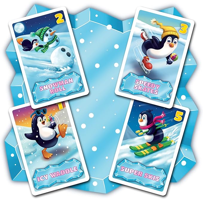 Jumping High Fives Baby Penguin Racing Board Game - Snowy Penguin Race Game for 2-4 Kids Ages 4 and Up, Children Learn New Skills While Sliding Down The Iceberg to Reach The Polar Party