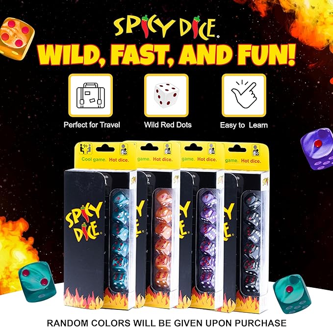 Double Dice Set – 2 Unique, Random Colors of Pearlized Dice for Adults and Families. Elevate Game Nights, Dice Games, and Tabletop Adventures with Style and Fun!