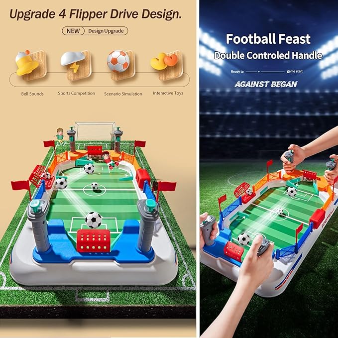 Mini Foosball Table Soccer Game for Kids：Birthday Gift Toys for 3 4 5 6 7 8-12 Year Old Boys and Girls，Indoor Sports Soccer Toy Board Game ，Fun Ideal for Family Gatherings