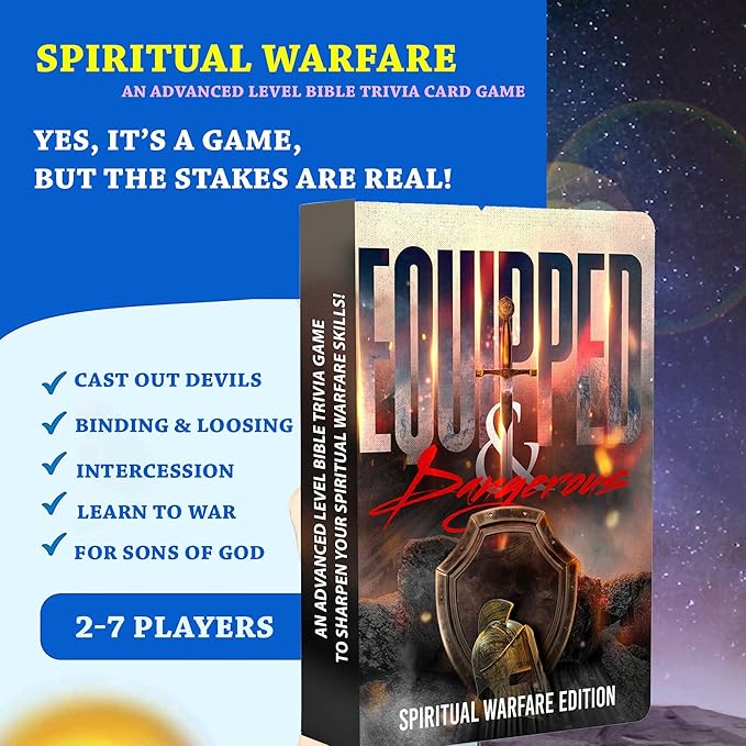 Spiritual Warfare Bible Trivia Game | Fun & Faith-Building Game for Family, Youth Groups & Bible Study | Master Scripture, Deepen Understanding, and Equip Yourself with Biblical Knowledge