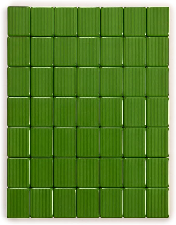 Yellow Mountain Imports American Mahjong Set, Huntington with 166 Melamine Mahjong Tiles, Mineral Green Soft Case - 4 All-in-One Racks with Pushers, Scoring Coins, Dice, and Wind Indicator