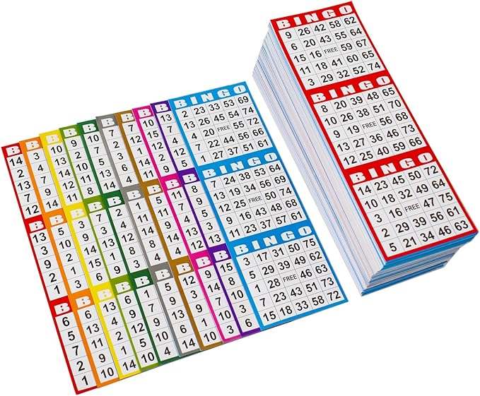 SEETOOOGAMES Bingo Paper Game Cards - 3 Card - 100 Books of 10 Sheets