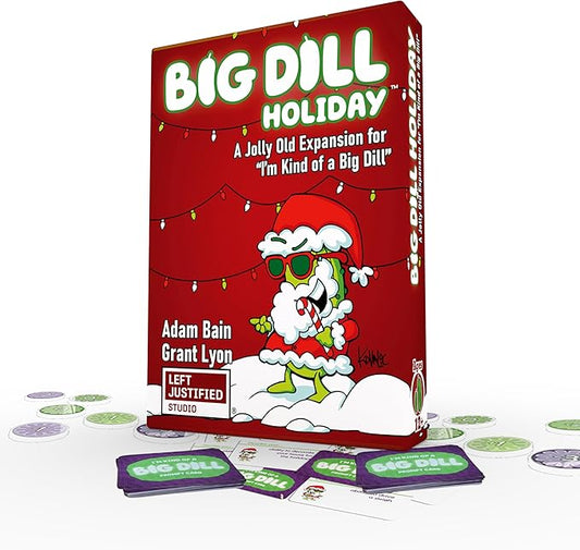 A Big Dill Holiday — Fun Party Card Game for Adults, Teens & Kids, Holiday Party Game — Bluffing & Exaggeration Deck for Groups, Family, and Friends
