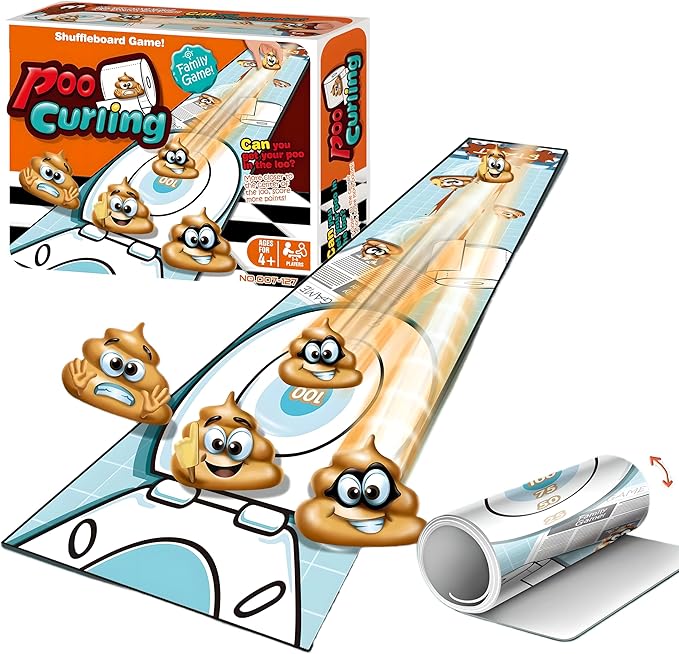 Mini Tabletop Shuffleboard for Kids,Indoor Table Top Curling Games