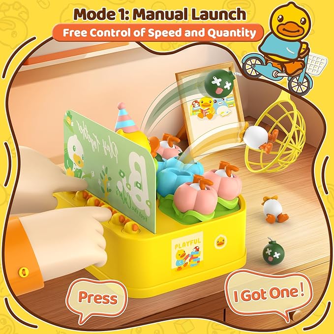 B.Duck Games Bounce and Catch Toys for Kids 3-5, Toddler Board Games,Birthday Gifts for Kids 4-6,Duck Toddler Toys for 5-7 Boys and Girls
