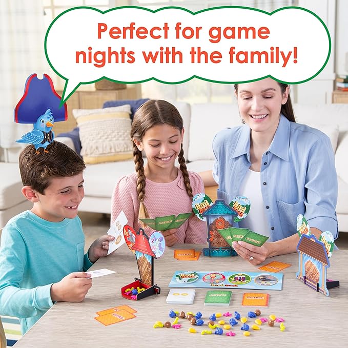 MindWare Bird Bash Family Board Game for 2-4 Players - Easy to Learn and Play in 40 Minutes - Earn Points with Action Cards - Fun Kid Board Games for Ages 8 and Up