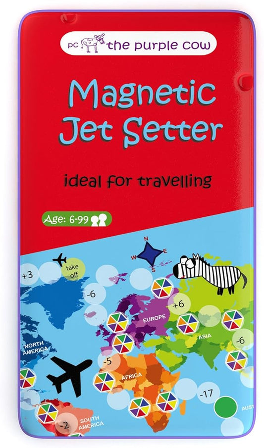 The Purple Cow Magnetic Game Box for kids and adults, Jet Setter