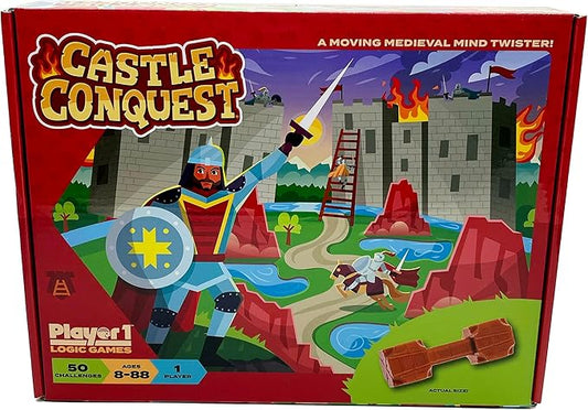 Player 1: Castle Conquest - Single Player Logic Game, 50 Challenges & Puzzles, Difficulty Levels Range from Easy to Difficult, Project Genius, Ages 8+