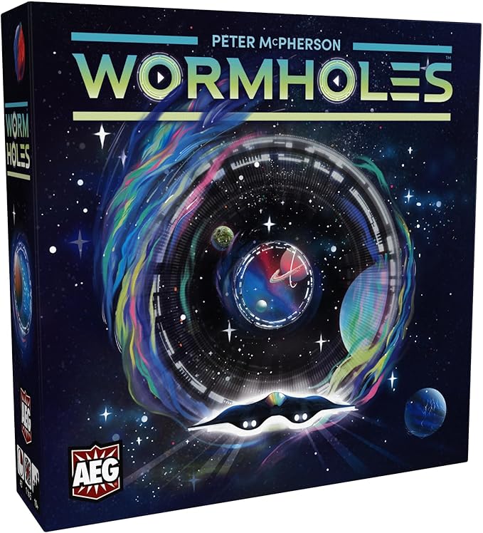 AEG Wormholes | Connect the Galaxy, Warp Ships | Science Fiction Space Exploration Modular Pick-Up and Deliver Board Game | 1-5 Players | Ages 10+