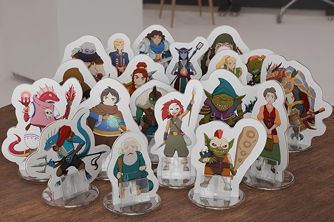 Hard Flat Minis for DND Miniatures with Bases | 28mm - 32mm Scale Dungeons and Dragons Starter Set 5e (Fantaji Pack, 25, Miniatures)