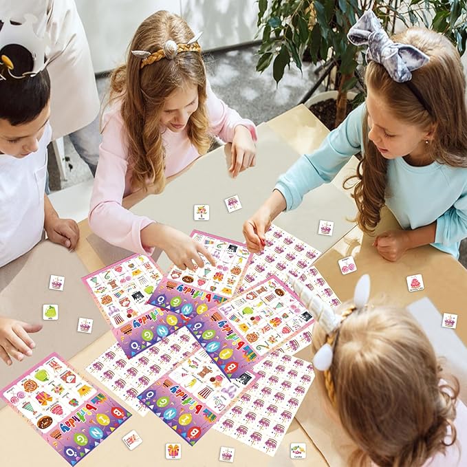 Birthday Bingo Game, 24 Players Birthday Party Bingo Games Birthday Bingo Cards Happy Birthday Bingo Game Cards for Adults Home School Classroom Activities Family Birthday Party Supplies