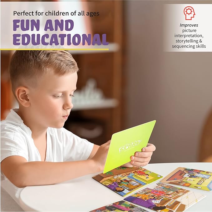 SPARK INNOVATIONS Sequencing Cards Bundle, Storytelling Cards, Higher and Lower Level Boxes, Speech Therapy Games, Learning Toys, Speech Therapy Games Bundle