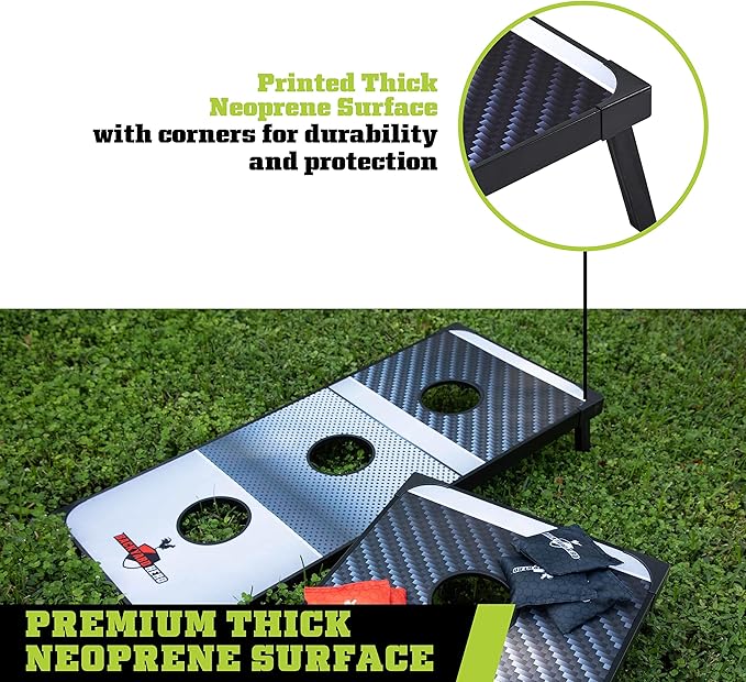 Backyard Hero 2-in-1 Cornhole Toss and Washer Toss Game – 48” Tailgate Boards with Bean Bags – Durable, Portable Set for Game Day & Outdoor Fun