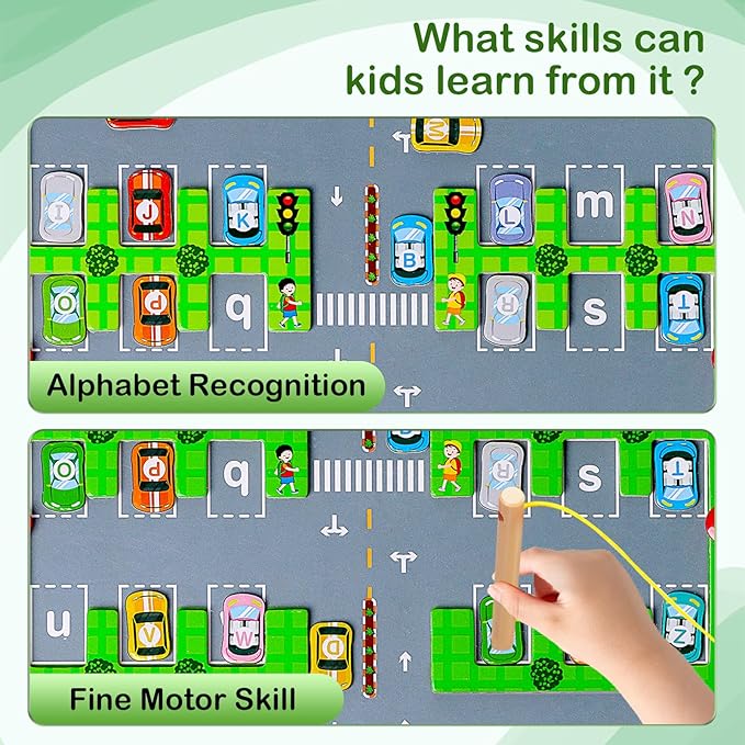 Magnetic Alphabet Maze Board, Montessori Fine Motor Skills Toys for 3 4 5 6 Years Old Boys and Girls, Learning Letter Toddler Puzzle Board Learning Education Toys
