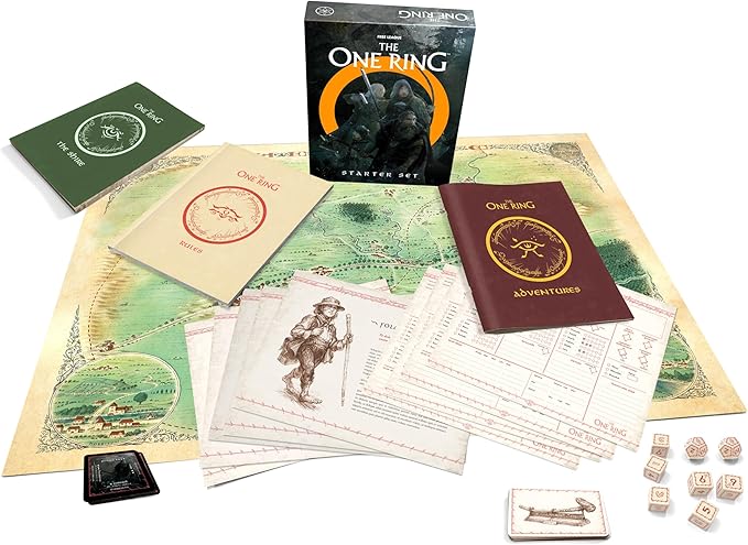 Free League Publishing: The One Ring: Starter Set - Includes Rulebook, Maps, Dice & More, Tabletop Role Playing Game, Lord of The Rings, Ages 13+