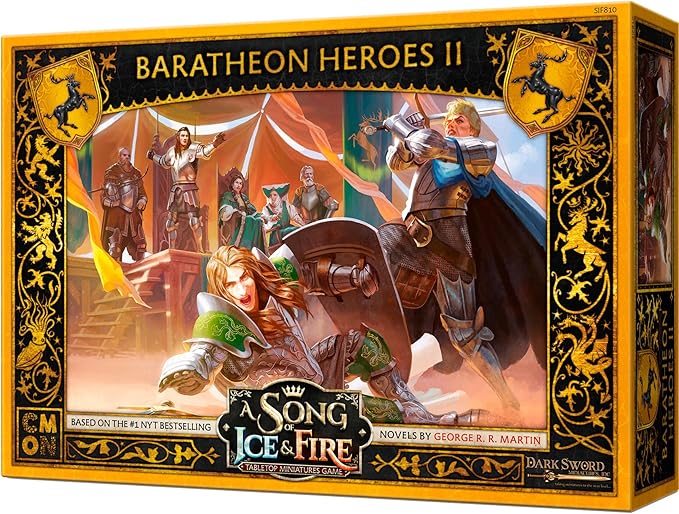 CMON A Song of Ice and Fire Tabletop Miniatures Baratheon Heroes II Box Set - Leaders of The Stormlands, Strategy Game for Teens and Adults, Ages 14+, 2+ Players, 45-60 Minute Playtime, Made by CMON