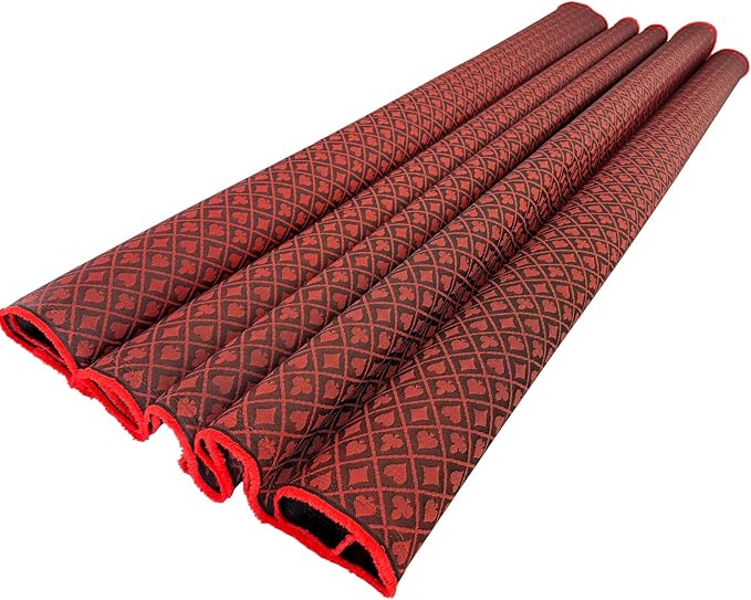 Speed Cloth Poker Table Fabric - 108X60 Inch Section of Suited Casino Card Game Table Felt Top Cover - Red