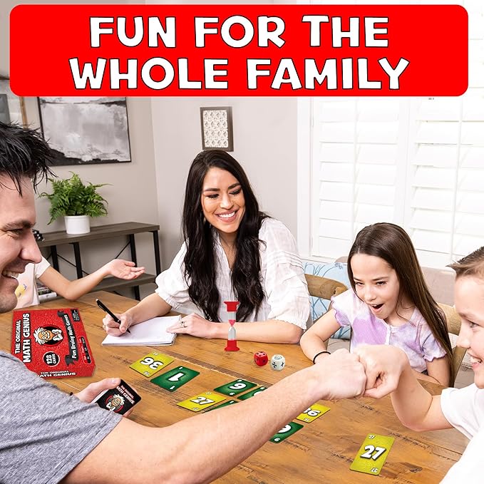 The Original Math Genius Game: an Educational Board Game of Addition, Subtraction, Multiplication, and Division for Kids Ages 6 Years and Up