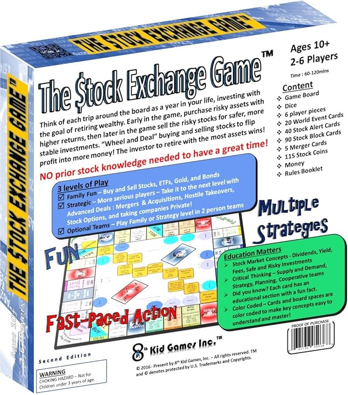 Stock Exchange Game - Family Friendly (10+) Board Game.