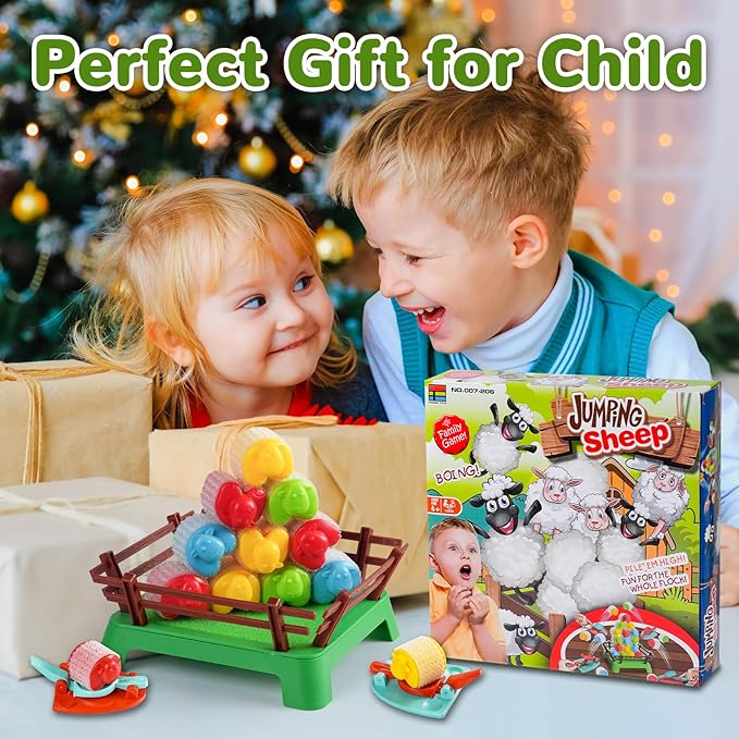 Heap-O-Sheep Game for Kids Ages 4-12 – Fun Family Catapulting Board Games for 2-4 Players, Perfect Party Activity and Ideal Gift for Kids & Adults