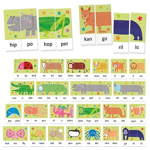 Syllables Factory – Phonics Games Ages 3-6, Educational Toys for 3 4 5 6 Year Old Boys Girls, Preschool Kindergarten Learning Activities, Learning Syllables, Reading Games, Classroom Must Haves