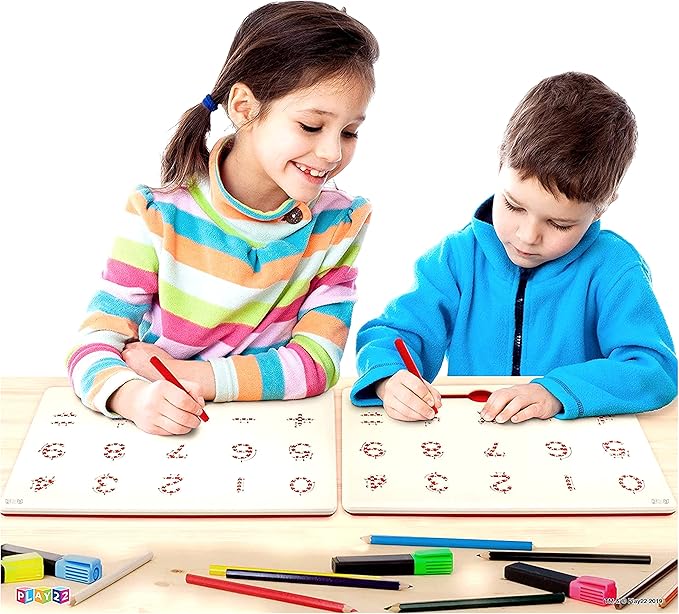 Play22 Magnetic Drawing Board - STEM Educational Learning Numbers and Letters - Erasable Writing Board for Kids (Numbers)