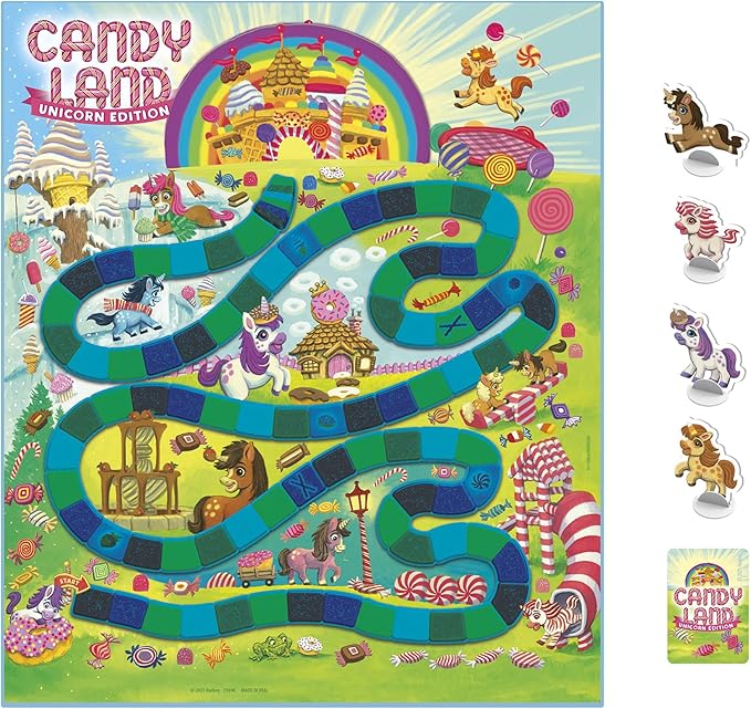 Hasbro Gaming Candy Land Unicorn Edition Preschool Board Game | Back to School Gifts for Kids | Classroom Toys | Ages 3+ (Amazon Exclusive)