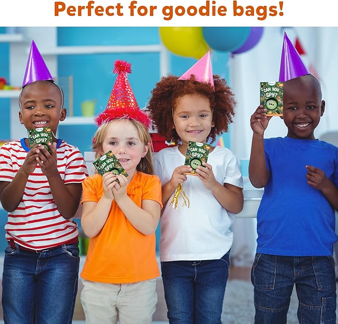 Skillmatics Party Favors (Pack of 15) - Can You Spy Animals Card Set, Search & Find Game for Kids, Goodie Bag Toy & Educational Gift for Girls & Boys Ages 4, 5, 6, 7