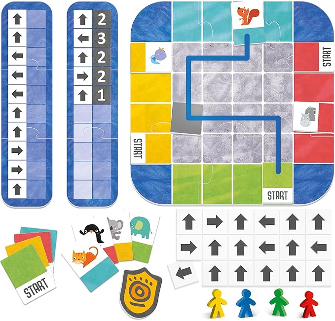 Easy Coding Game for Ages 4-7 - STEM Coding Games, Kit for Kids Activities, Learning Programming Kit Toys, Board Game Gift for Kids, Preschool Learning Toys, Teacher Homeschool Supplies