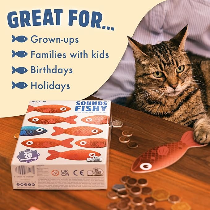 Big Potato Sounds Fishy Board Game: The Bluffing Family Game for Kids 10+ - Best New Family Quiz Games, Trivia Games for Groups of People | Online Exclusive - Includes 20 Bonus Questions