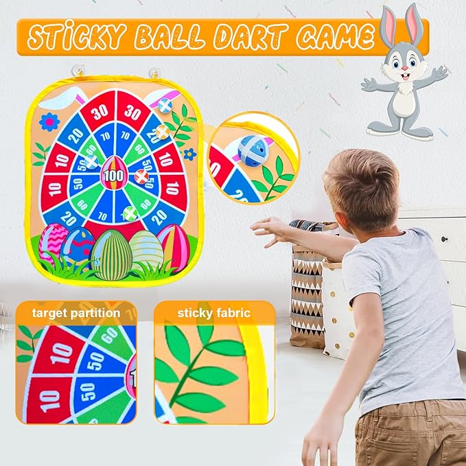 Outdoor Games for Kids Ages 1-10, 3-in-1 Bean Bags Toss Party Games with Cornhole Game & Tic-Tac-Toe | Outdoor Indoor Toys, Family Party Game Toy Present for Girls Boys Birthday