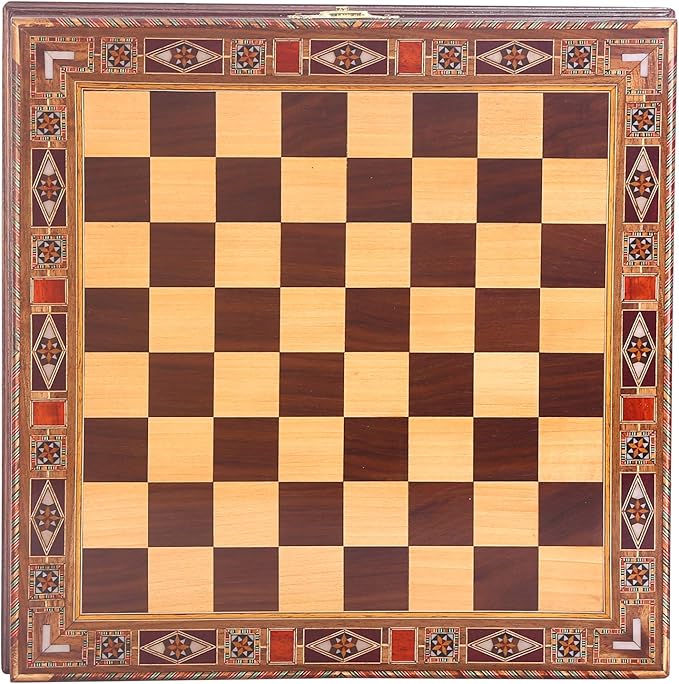 Medium Mythologic Pegasus Metal Chess Set for Adults,Handmade Pieces and Natural Solid Wooden Chess Board with Storage Inside King 3.35inc