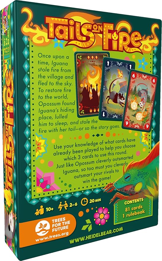 Tail on Fire | A Very Interactive Card Game for 2-6 Players in Which Chosing The Best 3 Cards for One Round Becomes an Exciting Dilemma | Ages 10+ |20 Mins HeidelBÄR Games