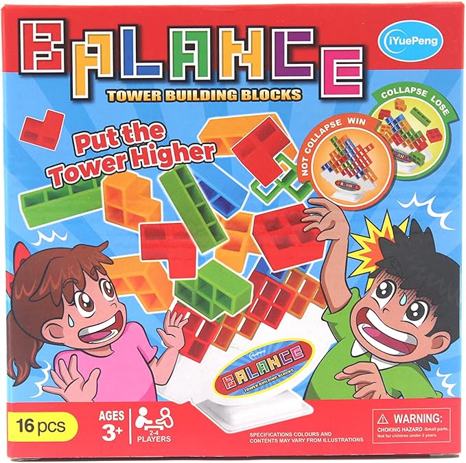 iYuePeng Board Games for Kids & Adults Tetra Tower Balance Stacking Toys Perfect for Family Games, Parties, Travel