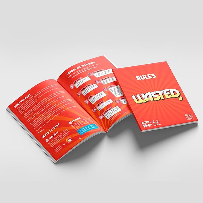 Wasted: A Drinking Game with 100+ Spicy & Friendly Challenges for Every Party Enviroment - College & Adult Drinking Game for Game Nights