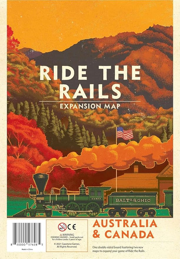 Ride The Rails: Australia & Canada, Expansion, Strategy Board Game, 3 to 5 Players, 45 to 60 Minute Play Time, Ages 15 and Up