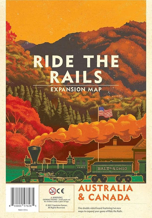 Ride The Rails: Australia & Canada, Expansion, Strategy Board Game, 3 to 5 Players, 45 to 60 Minute Play Time, Ages 15 and Up