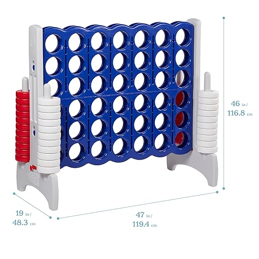 ECR4Kids Jumbo 4-To-Score, Giant Game, Red/White/Blue